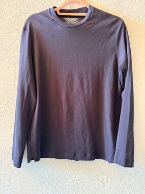 JACK ARCHER Men’s Dark Gray Precision Organic Cotton Long Sleeve Tee Sz Medium